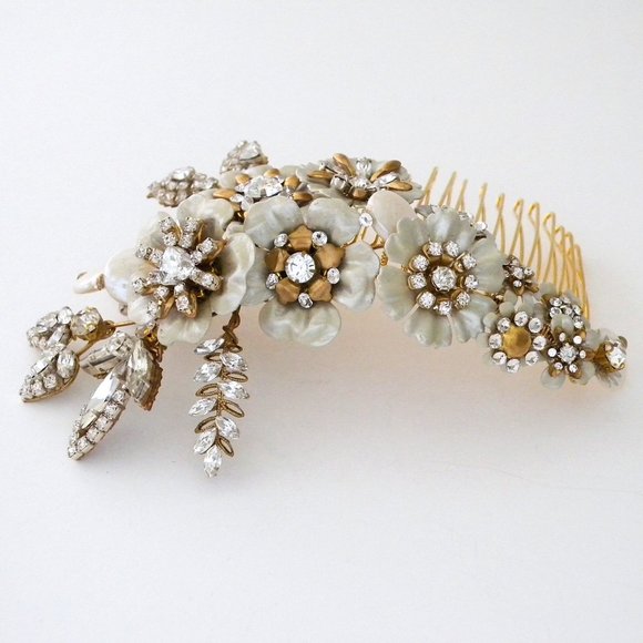 Erin Cole Vintage Style Floral Bridal Hair Comb NWT